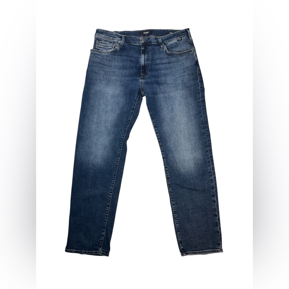 Mavi Zach Straight Leg‎ Jeans Men’s 38x32 Blue Medium Wash Stretch Denim